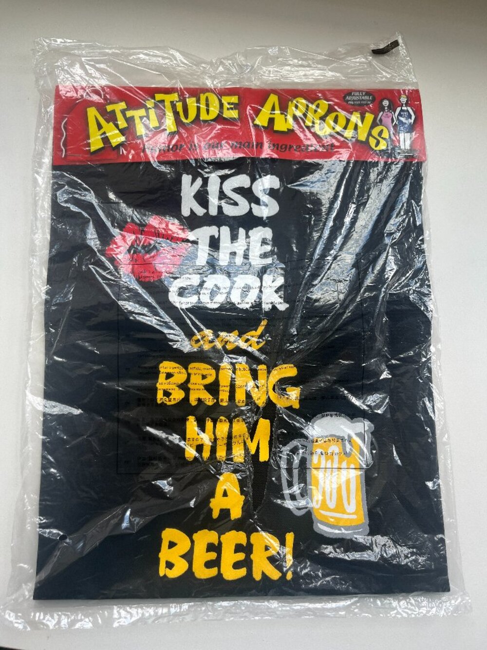 Attitude Aprons Kiss the Cook Bring Him a Beer Apron